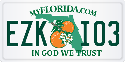 FL license plate EZKI03