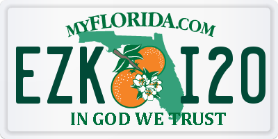 FL license plate EZKI20