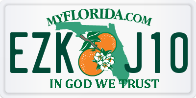 FL license plate EZKJ10