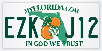 FL license plate EZKJ12