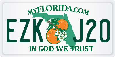 FL license plate EZKJ20