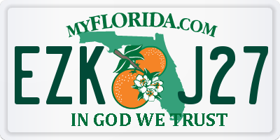 FL license plate EZKJ27