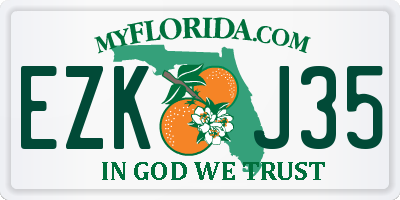 FL license plate EZKJ35