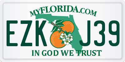 FL license plate EZKJ39