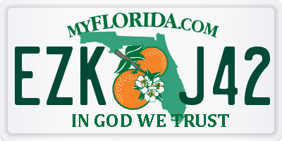 FL license plate EZKJ42