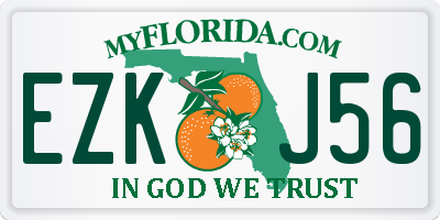FL license plate EZKJ56