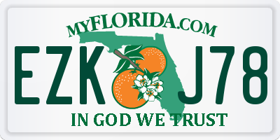 FL license plate EZKJ78