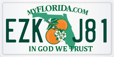 FL license plate EZKJ81