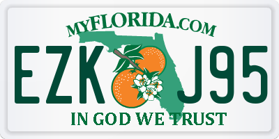 FL license plate EZKJ95