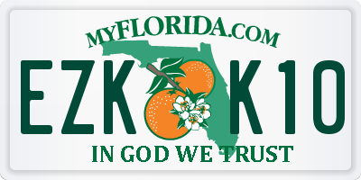 FL license plate EZKK10