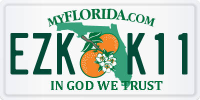 FL license plate EZKK11