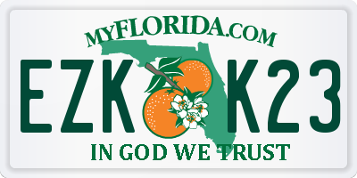 FL license plate EZKK23