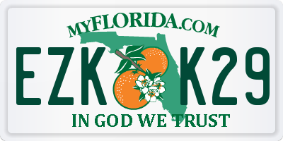 FL license plate EZKK29