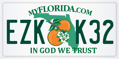 FL license plate EZKK32