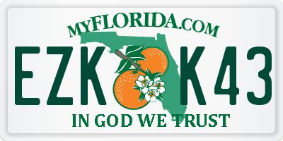 FL license plate EZKK43