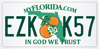 FL license plate EZKK57