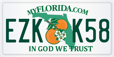 FL license plate EZKK58