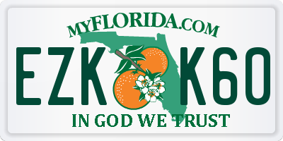 FL license plate EZKK60