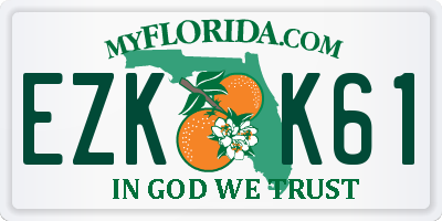 FL license plate EZKK61