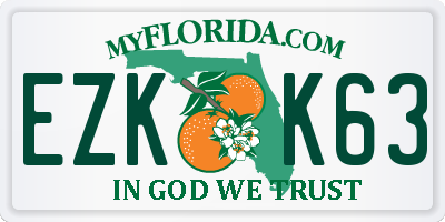 FL license plate EZKK63