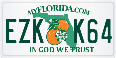 FL license plate EZKK64