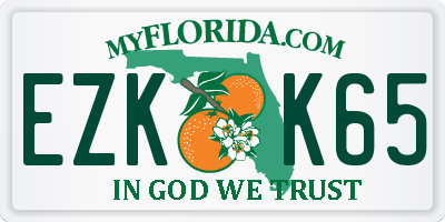 FL license plate EZKK65