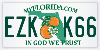 FL license plate EZKK66