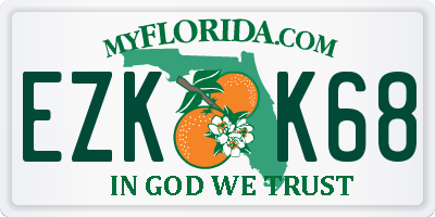 FL license plate EZKK68