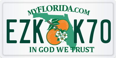 FL license plate EZKK70