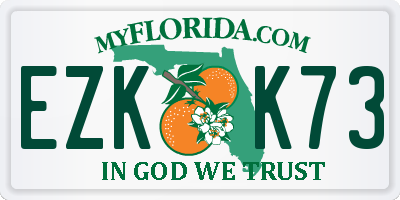 FL license plate EZKK73