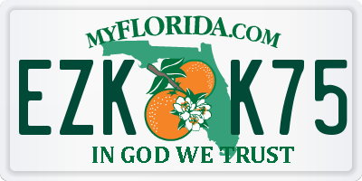 FL license plate EZKK75