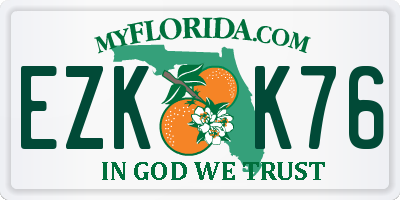 FL license plate EZKK76