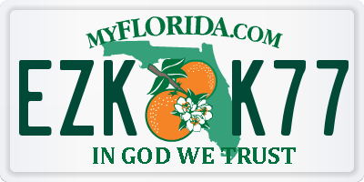 FL license plate EZKK77