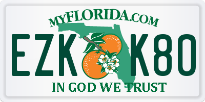 FL license plate EZKK80