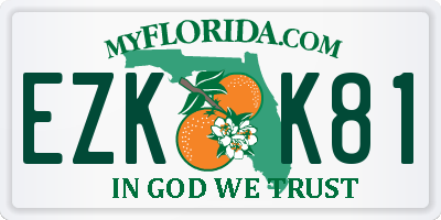 FL license plate EZKK81