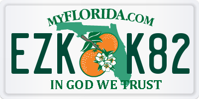 FL license plate EZKK82