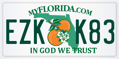 FL license plate EZKK83