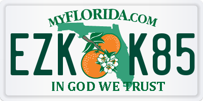 FL license plate EZKK85