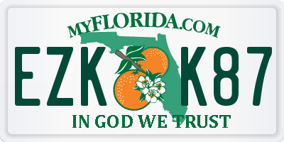 FL license plate EZKK87