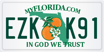 FL license plate EZKK91