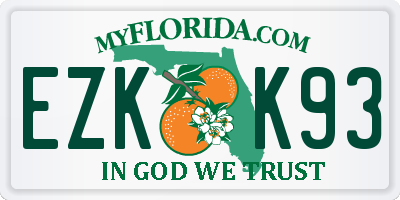 FL license plate EZKK93