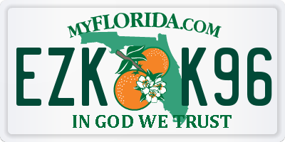 FL license plate EZKK96