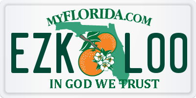 FL license plate EZKL00