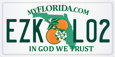 FL license plate EZKL02