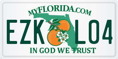 FL license plate EZKL04