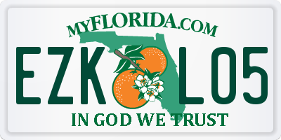 FL license plate EZKL05