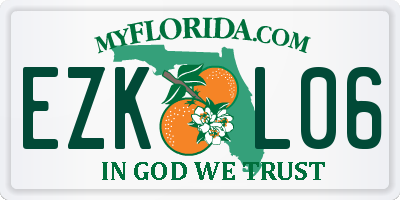 FL license plate EZKL06