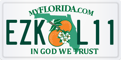 FL license plate EZKL11