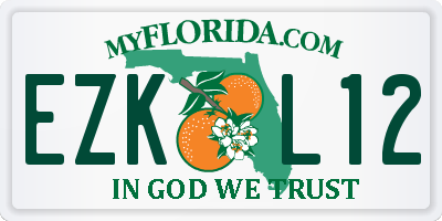 FL license plate EZKL12