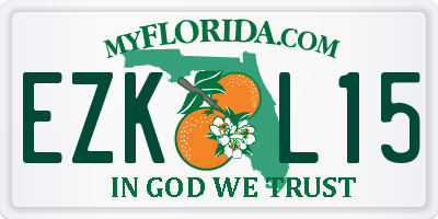 FL license plate EZKL15